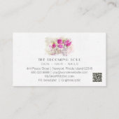 *~* Klassieke Florale Rozen QR PHOTO AR26 bus Visitekaartje (Achterkant)