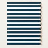 Klassieke Florals met Royal Blue en White Stripes Planner (Achterkant)