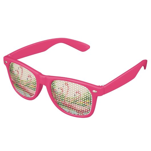 Klassieke Florida Flamingo tinten Retro Zonnebril (Gekanteld)