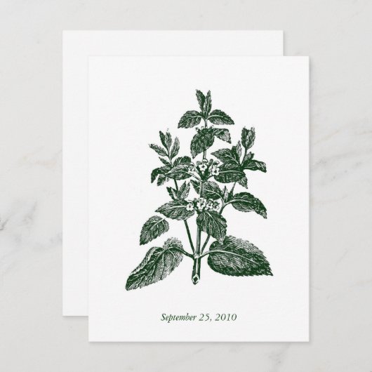 Klassieke Foliage Weddenschap Kaart (Voorkant / Achterkant)