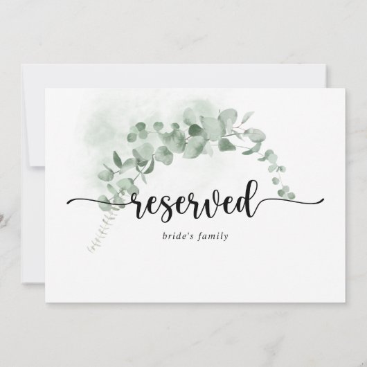 Klassieke Foliage Weddenschap met eucalyptus Geres (Achterkant)