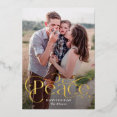 Klassieke Folie feestdag fotokaart Uitnodiging (Voorkant)