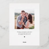 Klassieke Folie feestdag fotokaart Uitnodiging (Achterkant)