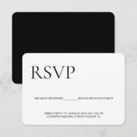 Klassieke Font RSVP zonder gereserveerde stoel te 