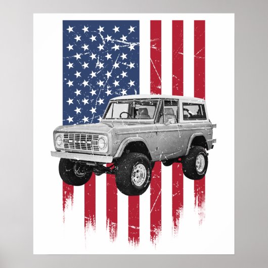 Klassieke Ford Bronco Poster (Voorkant)
