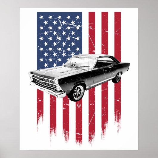 Klassieke Ford Fairlane 1967 Poster (Voorkant)