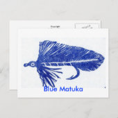 Klassieke forel Briefkaart "Blue Matuka" (Voorkant / Achterkant)