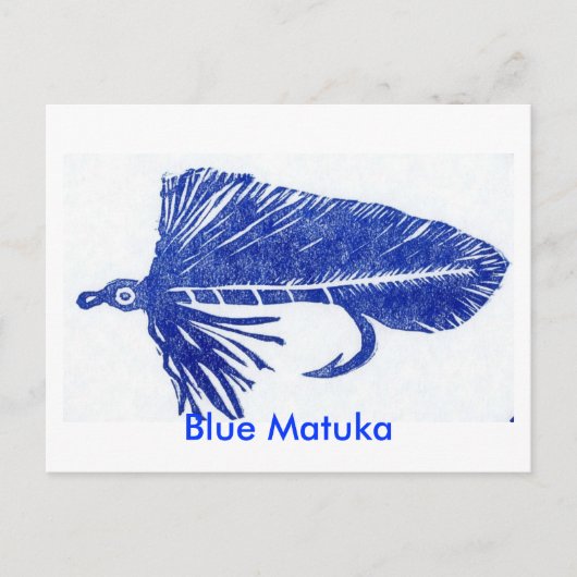 Klassieke forel Briefkaart "Blue Matuka" (Voorkant)