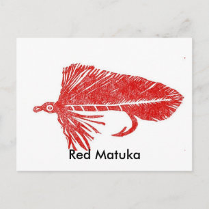 Klassieke forel Briefkaart Red Matuka