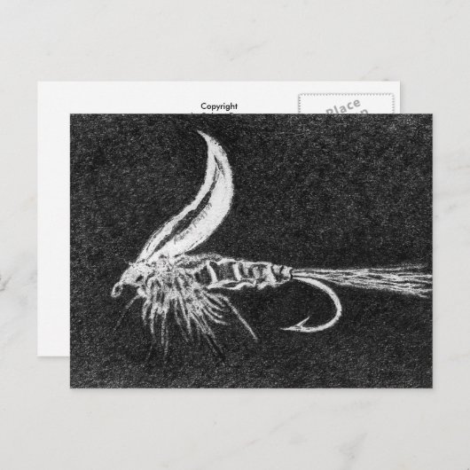 Klassieke forel Fly Briefkaart Gold Ribbed Hare Ea (Voorkant / Achterkant)