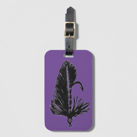 Klassieke forel Fly Matuka Bagagelabel (Voorkant (verticaal))