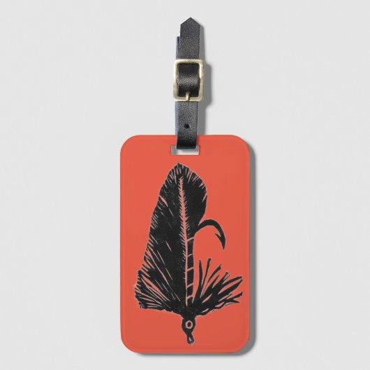 Klassieke forel Fly Matuka Bagagelabel (Voorkant (verticaal))