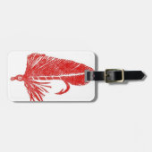 Klassieke forel Fly Red Matuka Bagagelabel (Voorkant horizontaal)
