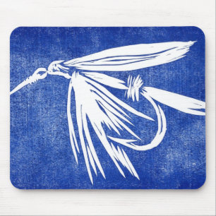 Klassieke forel "Natte vlucht - Blauw"-forel — Mou Muismat