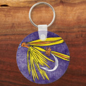 Klassieke forel Sleutelhanger "Geel en Oranje" (Voorkant)