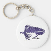 Klassieke forel Sleutelhanger Paarse Matuka Stream (Voorkant)