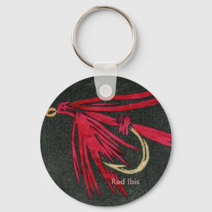 Klassieke forel Sleutelhanger "Rode ibis" Natte vl