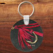 Klassieke forel Sleutelhanger "Rode ibis" Natte vl (Voorkant)