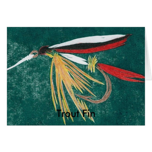 Klassieke forelenkaart "forelfin" (Voorkant Horizontaal)