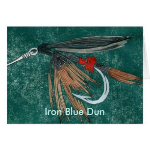 Klassieke forelenkaart "Iron Blue Dun"