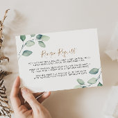 Klassieke formele aanvraag voor groen lef-weddensc informatiekaartje