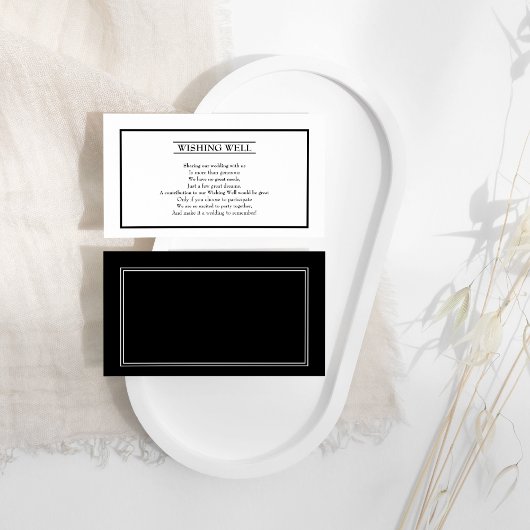 Klassieke formele bruiloft - nuttige welomsluiting informatiekaartje