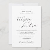 Klassieke Formele Elegante Bruiloft Kaart (Voorkant)