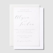Klassieke Formele Elegante Bruiloft Vellum Uitnodigingen (Offset)