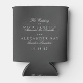 Klassieke Formele Elegante Donkergrijze Huwelijksc Blikjeskoeler (Voorkant)