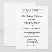 Klassieke formele elegante witte traditionele trou kaart (Voorkant / Achterkant)