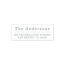 Klassieke formele familienaam Eenvoudig retour adr Zelfinktende Stempel