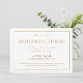 Klassieke formele Gold Script repesial Dinner Kaart (Staand voorkant)