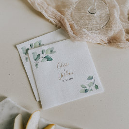 Klassieke formele groene bladeren die Napkins wedd Servet
