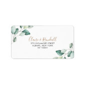 Klassieke formele groene bladeren RSVP-adres Etiket