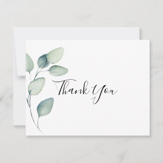 Klassieke formele groene lekkernij bedankkaart (Voorkant)