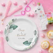 Klassieke formele groene lekkernij papieren bordje (Feest)