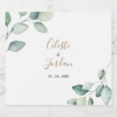 Klassieke formele groene lekkernij sparkling wijnetiket (Enkel label)