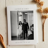 Klassieke formele huwelijksfotosticker Uitnodiging