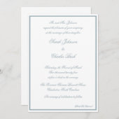 Klassieke formele huwelijksuitnodiging - Coastal B Kaart (Voorkant / Achterkant)