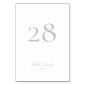 Klassieke Formele Kalligrafie Lichtgrijze Bruiloft Kaart (Achterkant)