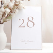 Klassieke Formele Kalligrafie Roze Taupe Bruiloft Kaart