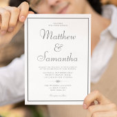 Klassieke formele legante bruiloft kaart