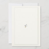 Klassieke formele Lijst lente Lily van Valley Wedd Kaart (Achterkant)