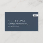 Klassieke Formele Marine Blauw Monogram Bruiloft D Informatiekaartje (Voorkant)