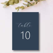 Klassieke Formele Marine Blauw Monogram Script Bru Kaart