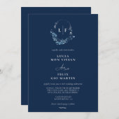 Klassieke, formele marineblauw monogram Initiaal b Kaart (Voorkant / Achterkant)