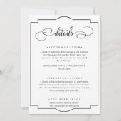 Klassieke formele minimalist legant de bruiloft va kaart (Achterkant)