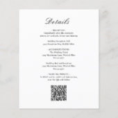 Klassieke formele QR Code Budget Weddenschap (Achterkant)