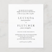 Klassieke formele QR Code Budget Weddenschap (Voorkant)