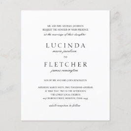 Klassieke formele QR Code Budget Weddenschap Flyer